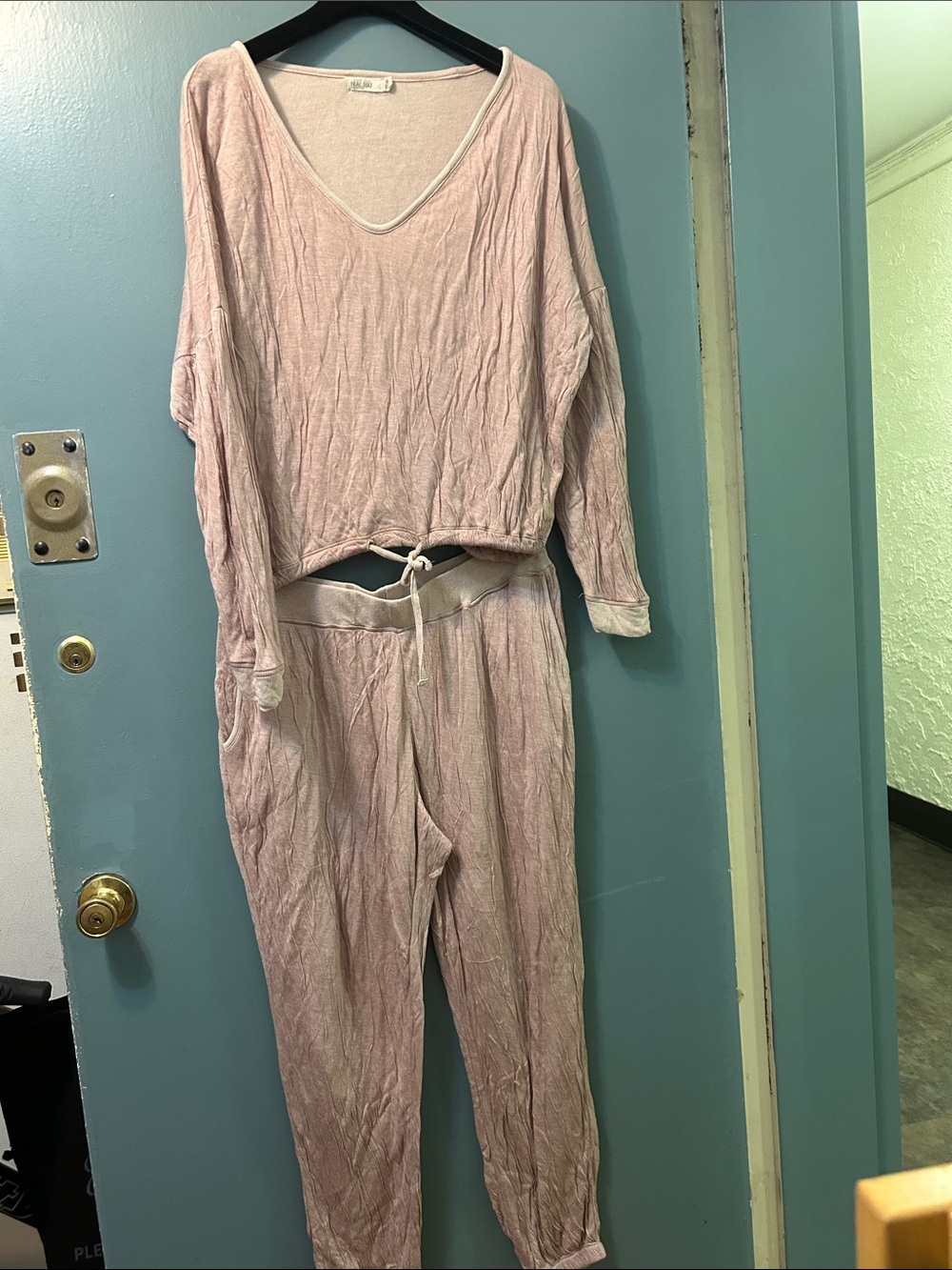 Malibu Light Pink Lounge Track Jumpsuit